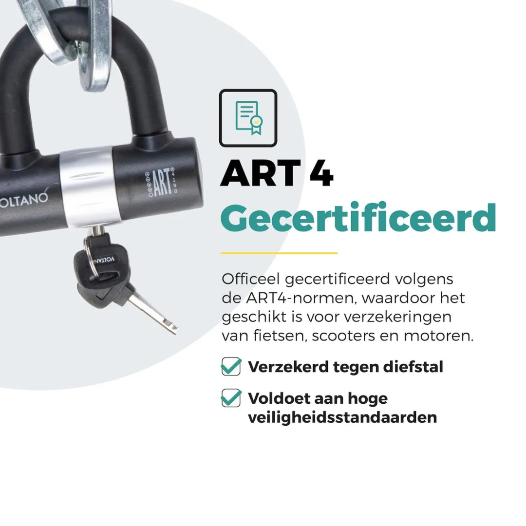 Voltano ART4 Kettingslot 130cm - Zwart