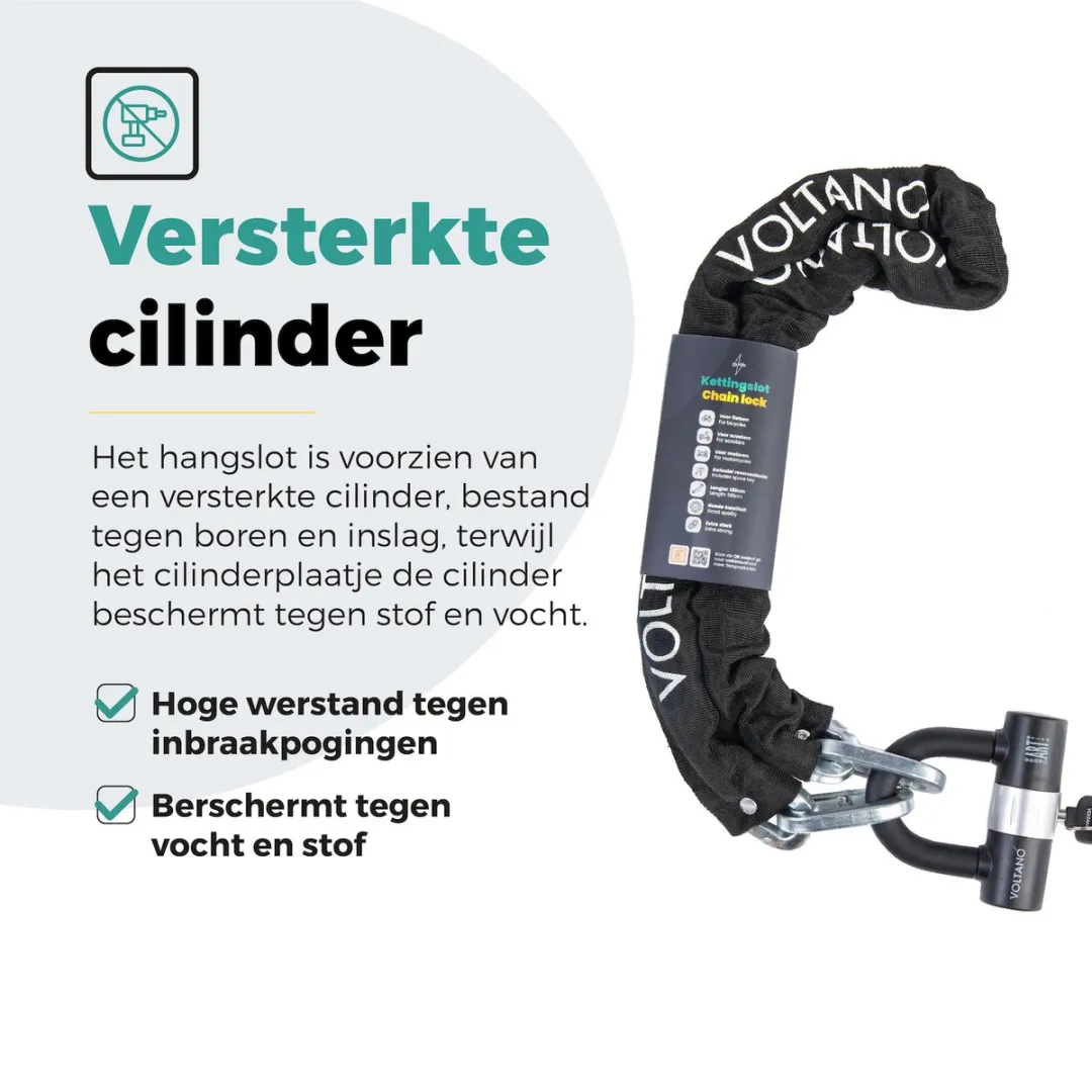 Voltano ART4 Kettingslot 130cm - Zwart