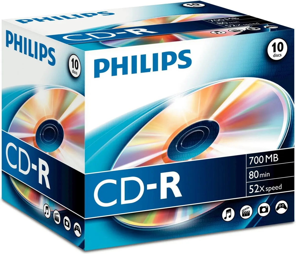 Philips CD-R 700MB 52x - 10 Stuks CR7D5NJ10/00
