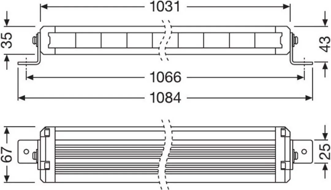 Osram LEDriving VX1000-CB LED Lightbar - 6000K Wit