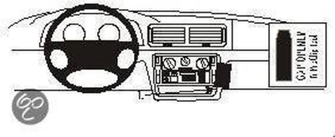 Brodit Angled Mount 852404 - VW Passat 97-04 - Zwart