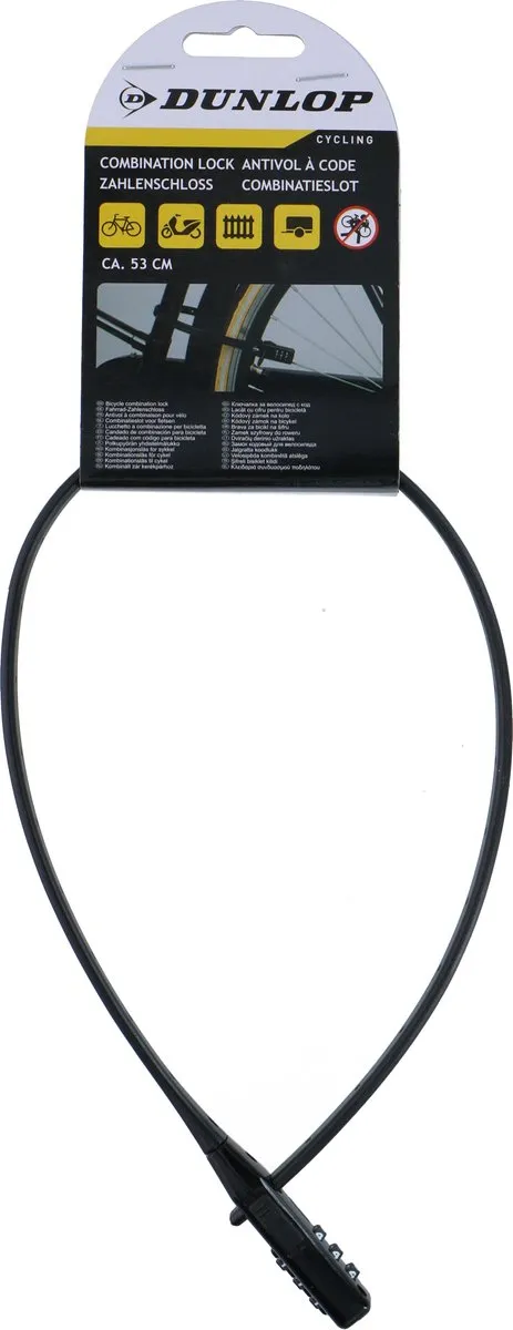 Dunlop Cijferslot 53cm - Fiets & Scooter - Zwart