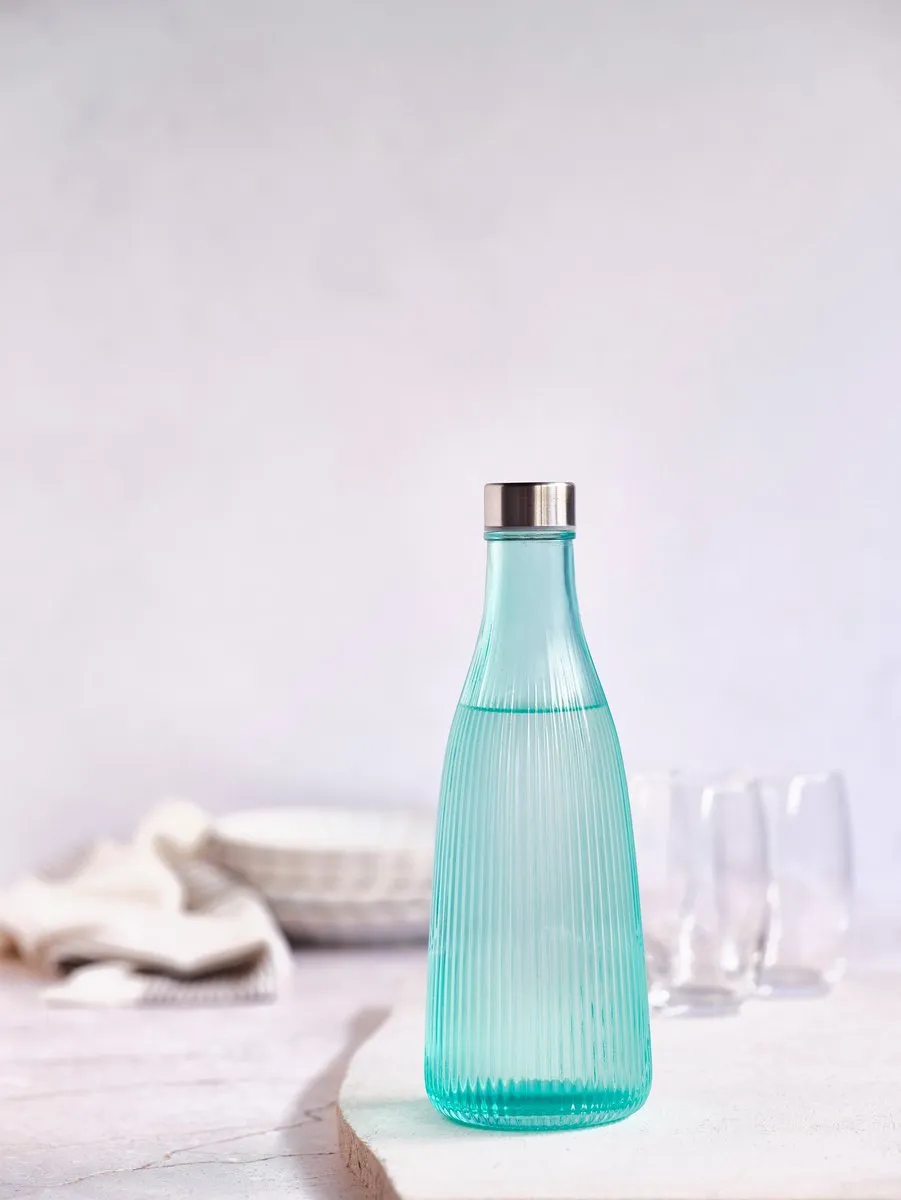 Cosy & Trendy Karaf Atla Mineral Green 1 liter - Glas Met RVS Dop - Perfect Om Te Serveren