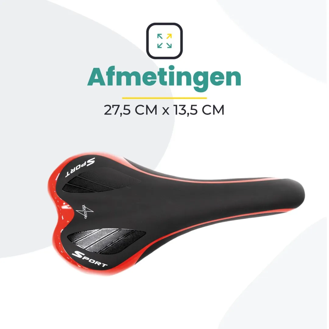Voltano Race Fietszadel - Zwart/Rood - afbeelding 6 van 6