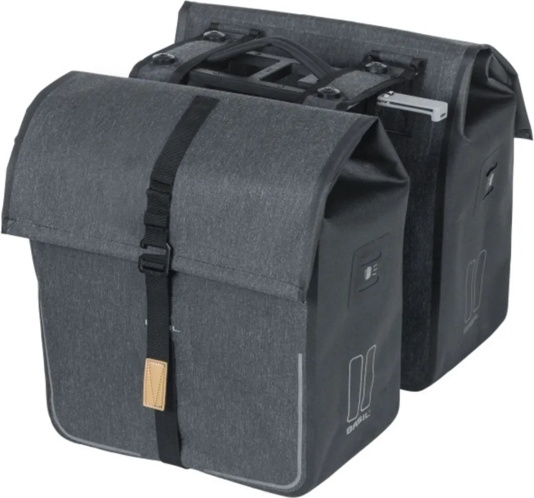 Basil Urban Dry Dubbele Fietstas - 50L - Zwart