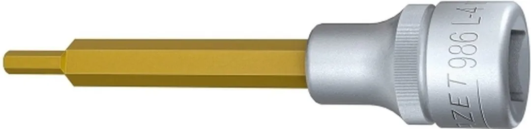 Hazet Bitdop Inbus 1/2" 4mm - Goud/Zilver