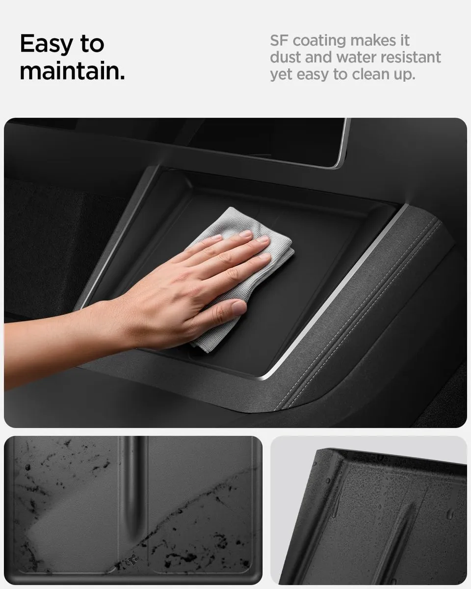 Spigen Tesla Model Y 2025 Draadloos Oplaadpadhoes - Zwart - afbeelding 6 van 6