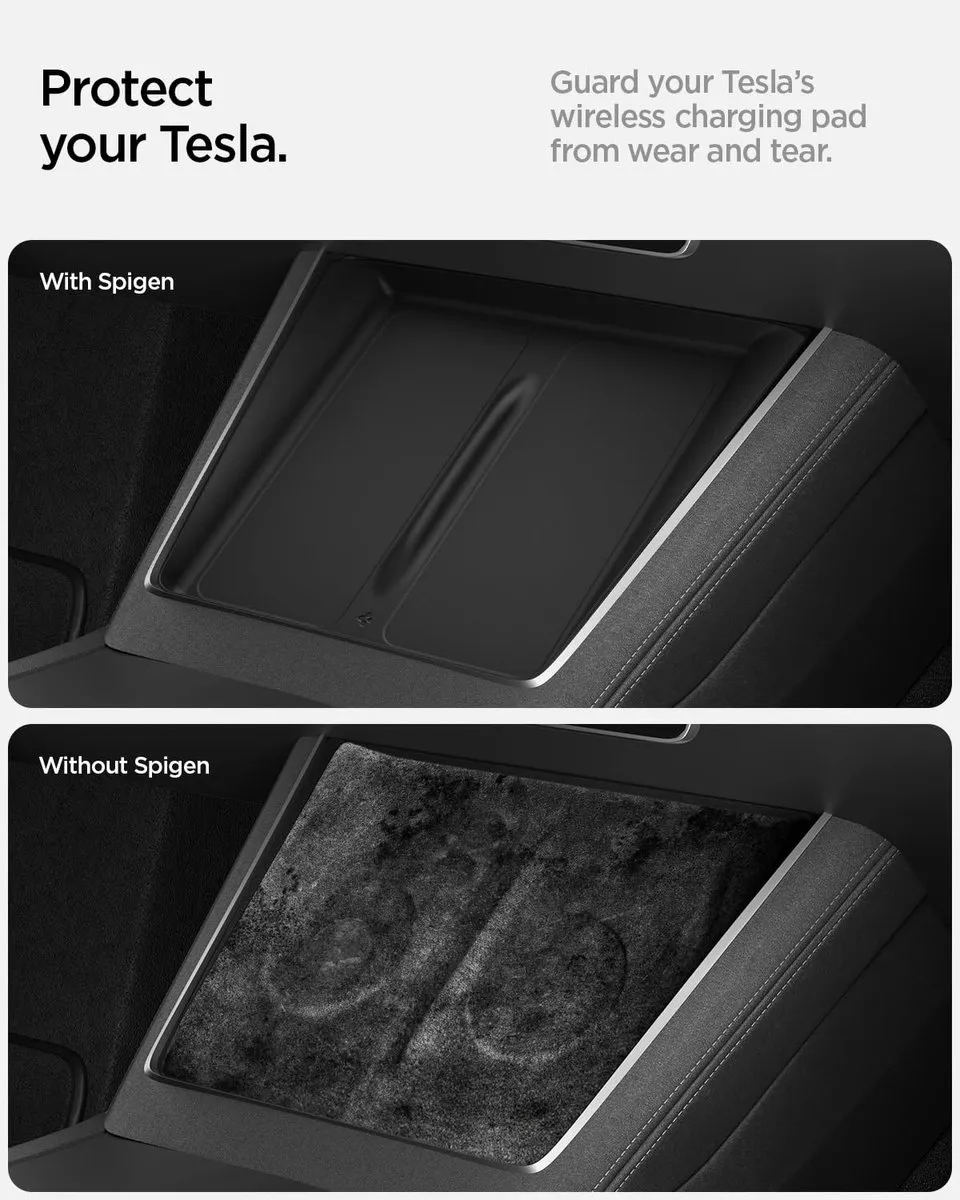 Spigen Tesla Model Y 2025 Draadloos Oplaadpadhoes - Zwart