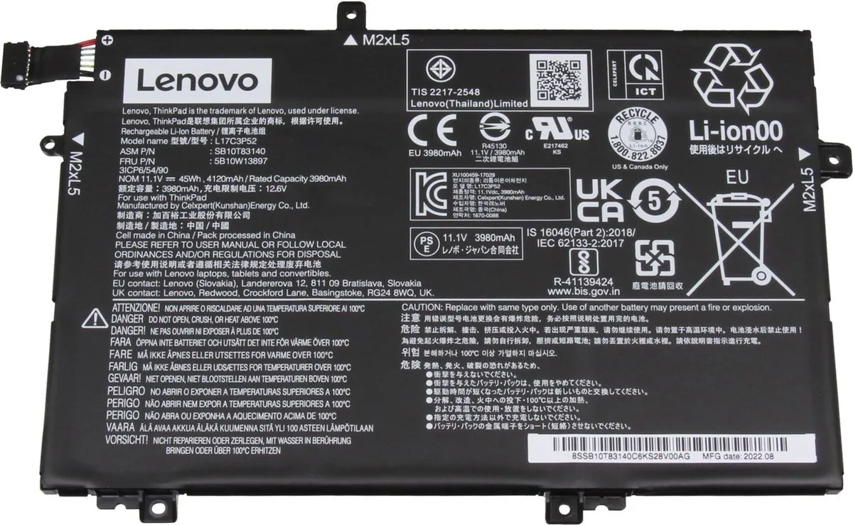 Lenovo 5B10W13897 Accu