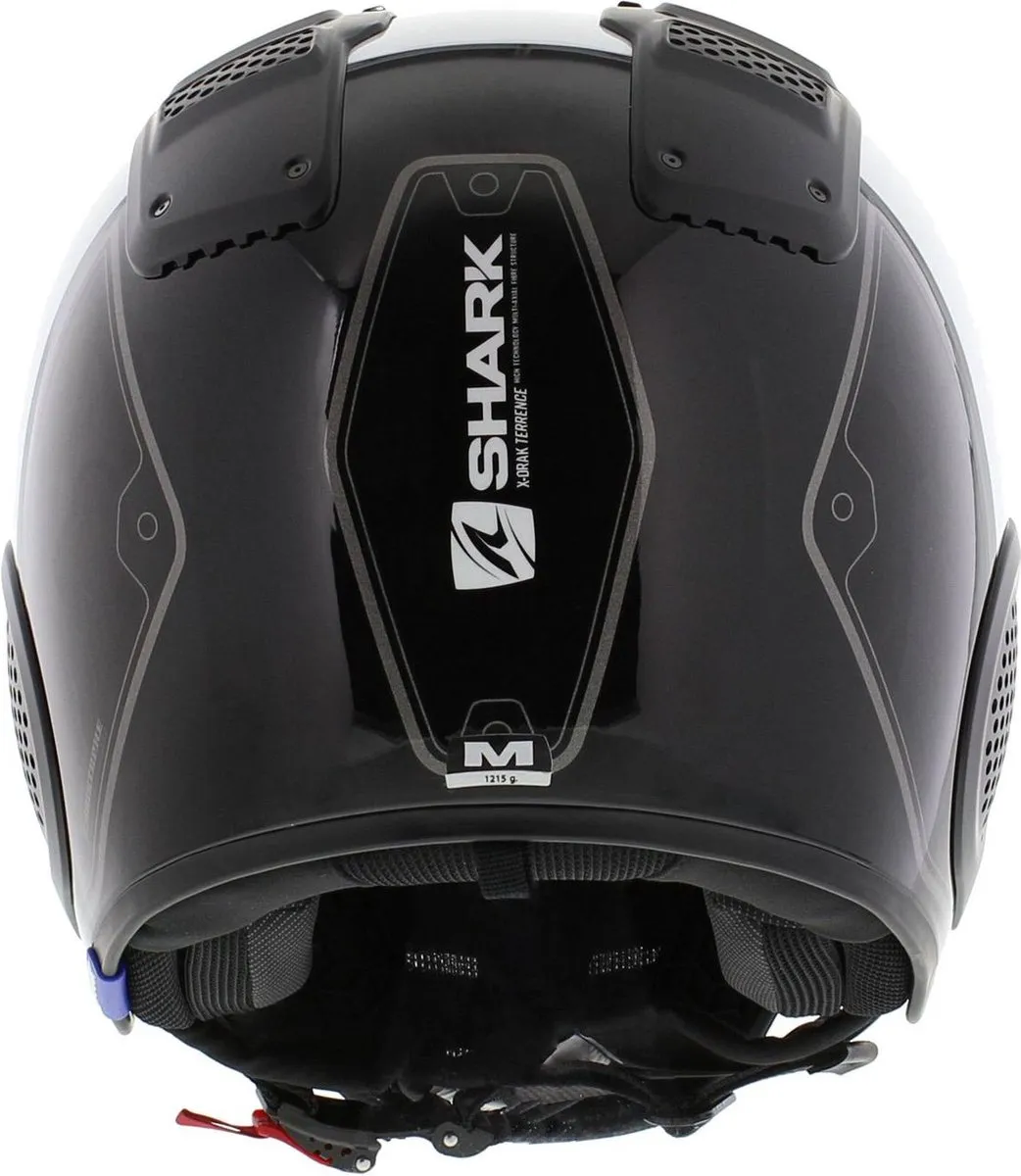 Shark X-Drak Trial Helm Terrence - XS - Glans zwart/wit/rood