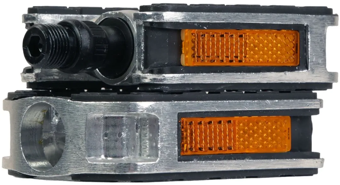 Fischer Aluminium Fietspedalen Antislip Set - Zilver/Zwart