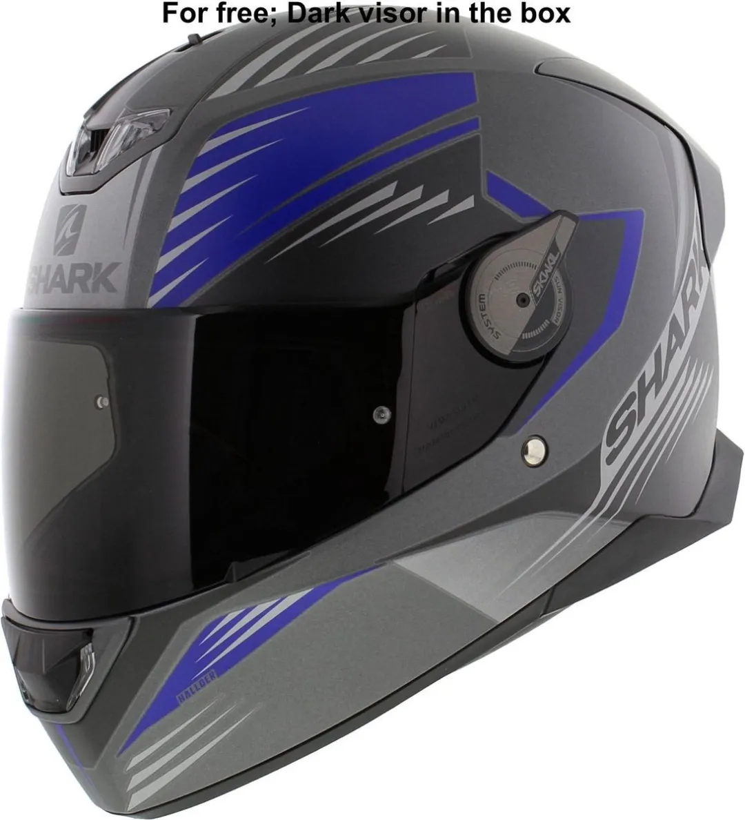 Shark Skwal 2.2 Hallder Motorhelm - Mat Antraciet - Maat S