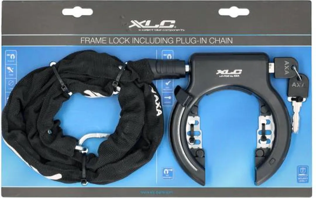 AXA XLC Fantomas II Ringslot + Insteekkabel 120cm - Zwart