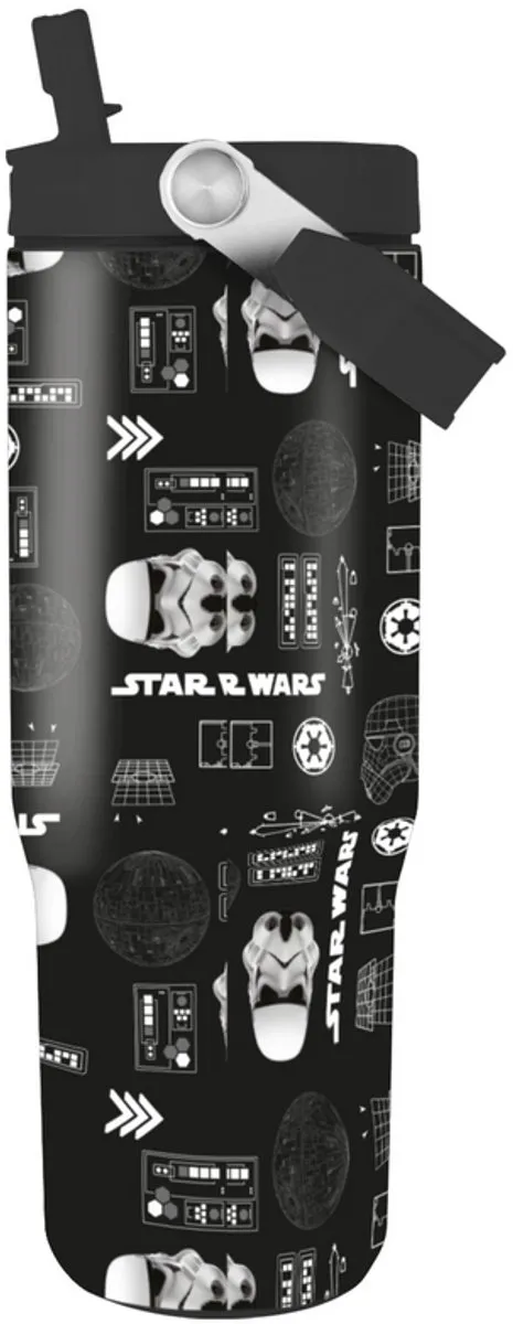 Star Wars Drinkfles - 1 Stuks - Zwart/Wit