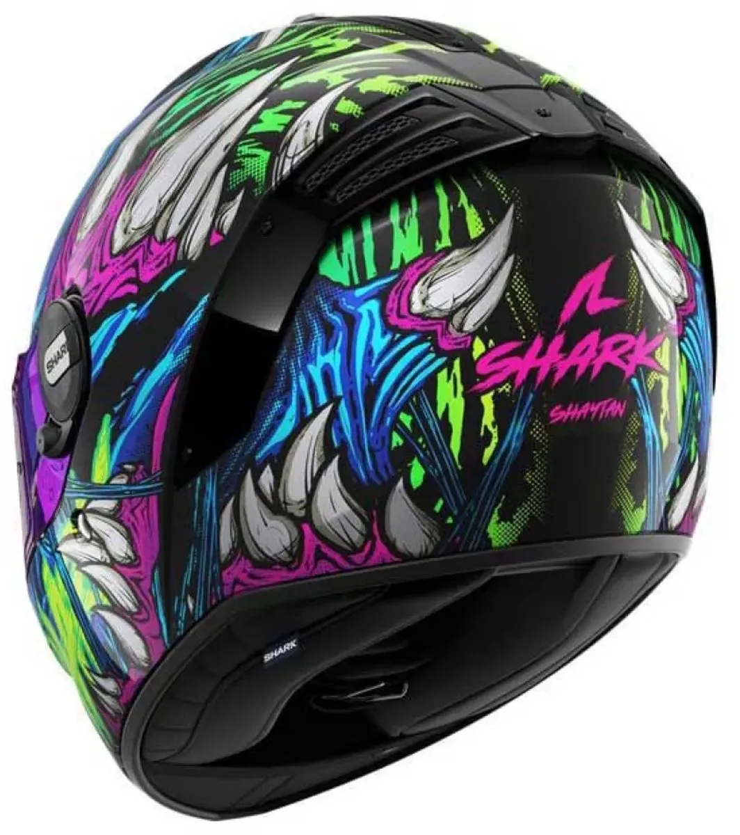 Shark Spartan RS Shaytan Integraal Helm - Maat M - Blauw/Grijs/Groen/Rosa