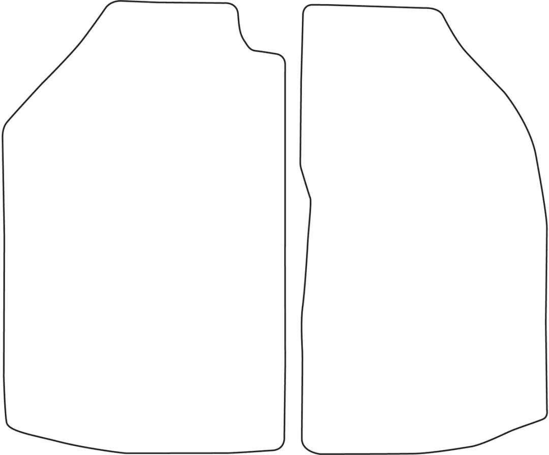 Set velours vloermatten passend voor Volkswagen Caddy II 1995-2003 2-zits - rode afwerking