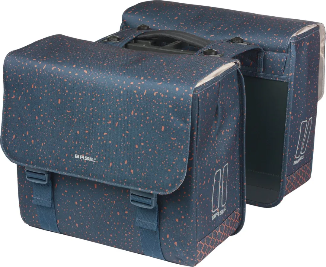 Basil Flair Dubbele Fietstas MIK 35L - Navy