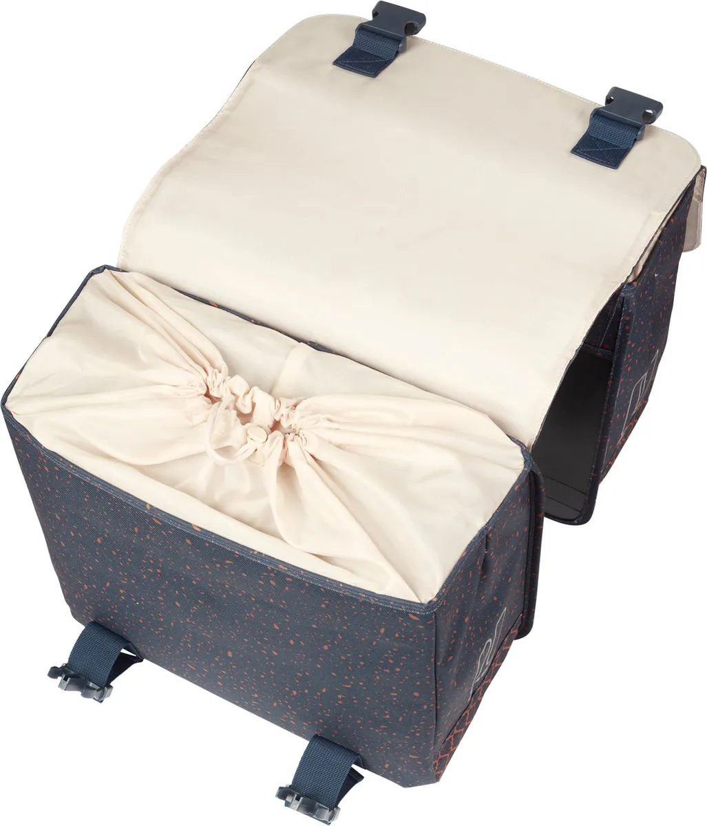 Basil Flair Dubbele Fietstas MIK 35L - Navy