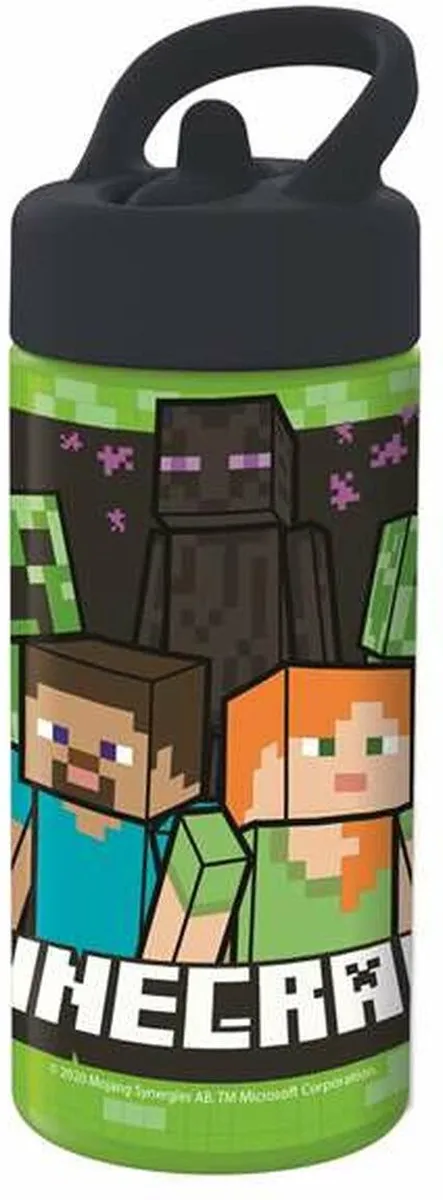 Minecraft Drinkfles 400ml - Groen - afbeelding 2 van 2
