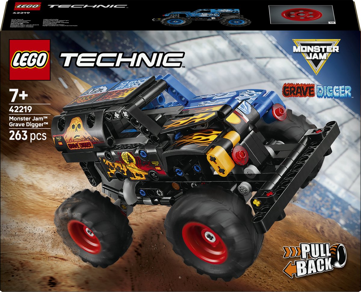 LEGO Technic Monster Jam Grave Digger Feuer - Speelgoedauto bouwset.