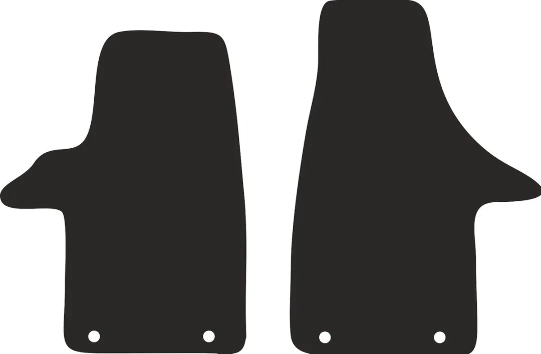 Volkswagen Transporter T5 Multivan Voorzijde Polyamide - 2 Stuks Zwart