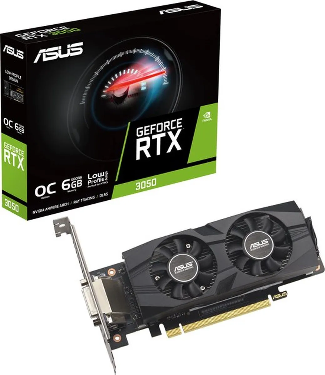ASUS NVIDIA GeForce RTX 3050 LP BRK OC Videokaart 6GB - PCIe 4.0