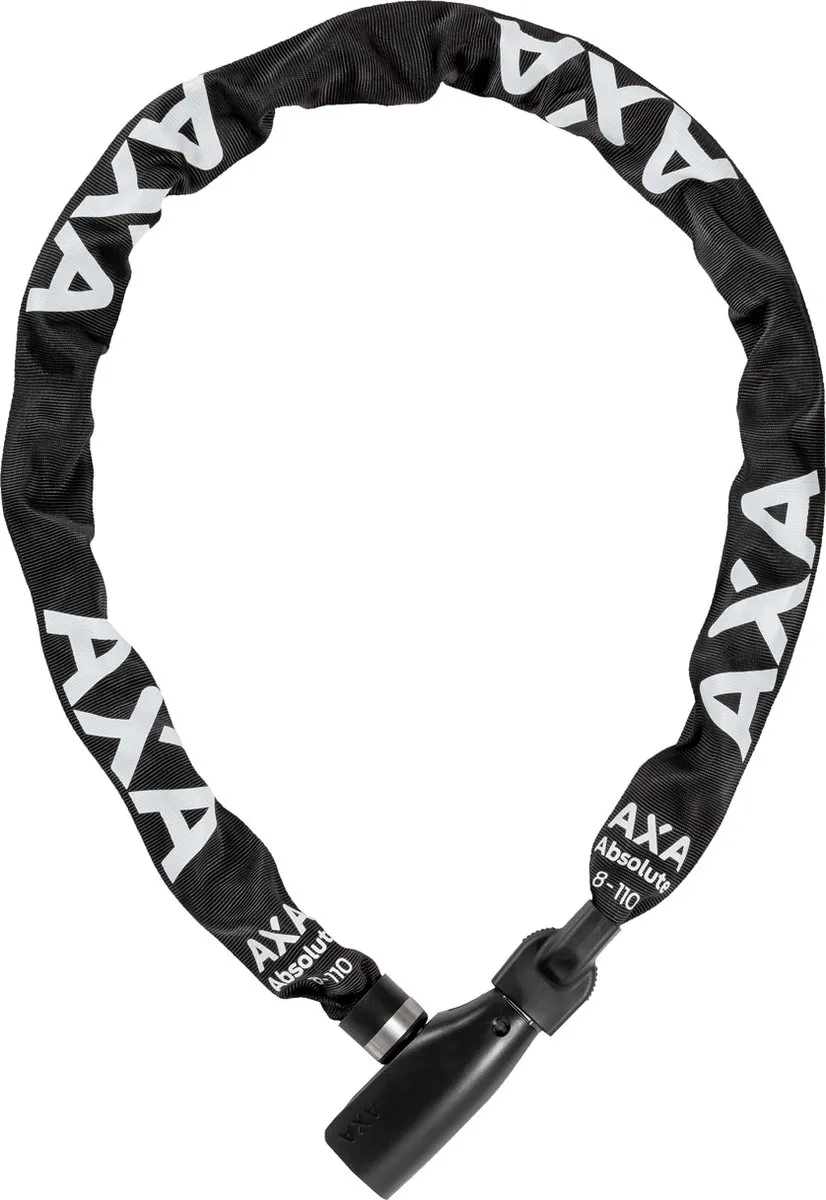 AXA Absolute 8 Kettingslot 110cm - 8mm Gehard Staal - Zwart