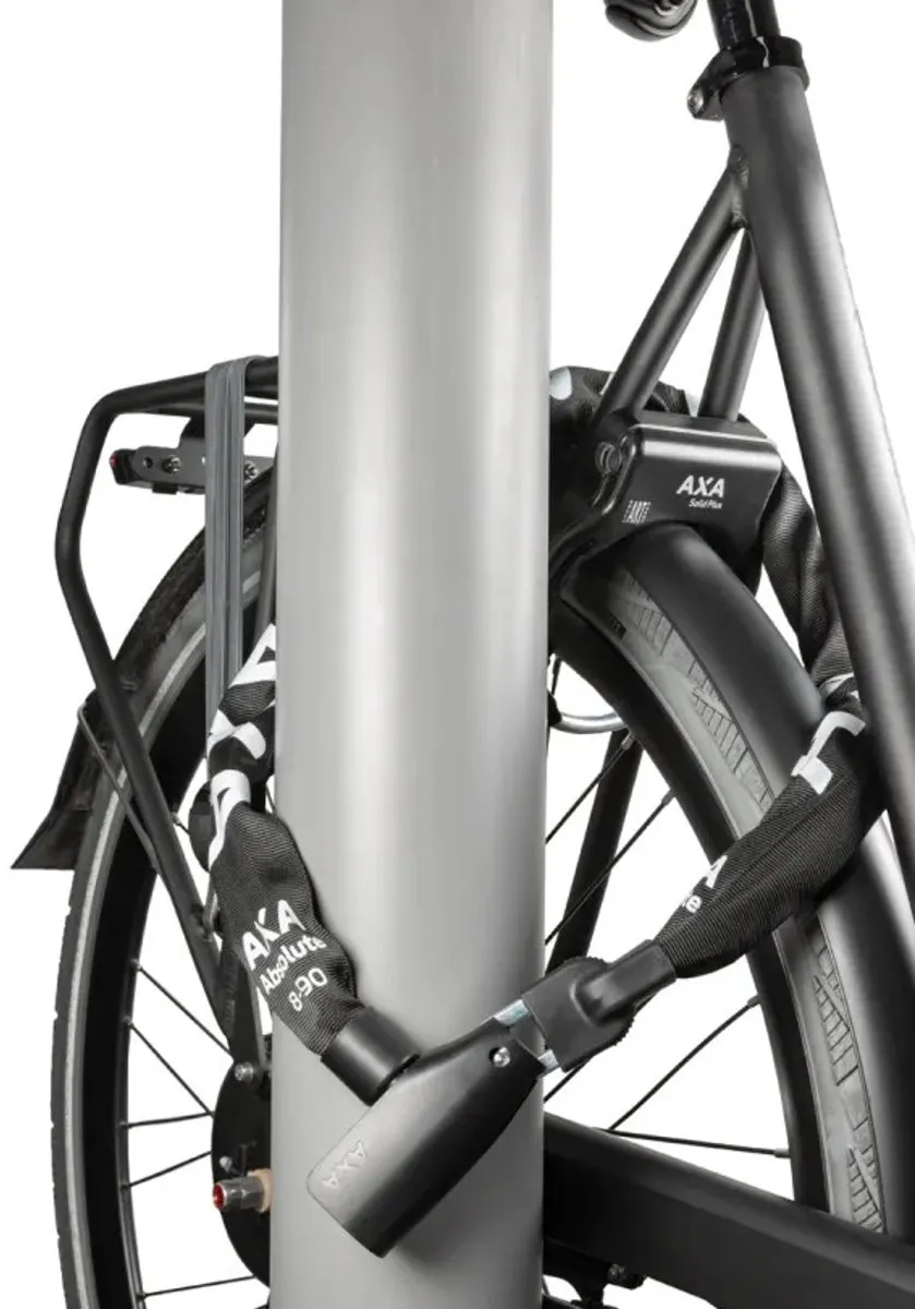 AXA Absolute 8 Kettingslot 110cm - 8mm Gehard Staal - Zwart