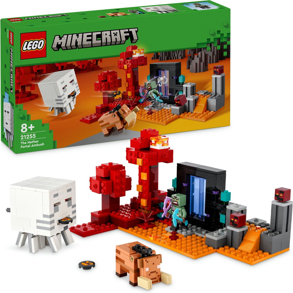 LEGO Minecraft Hinderlaag bij het Nether-portaal - 21255