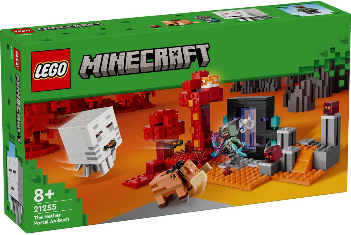 LEGO Minecraft Hinderlaag bij het Nether-portaal - 21255