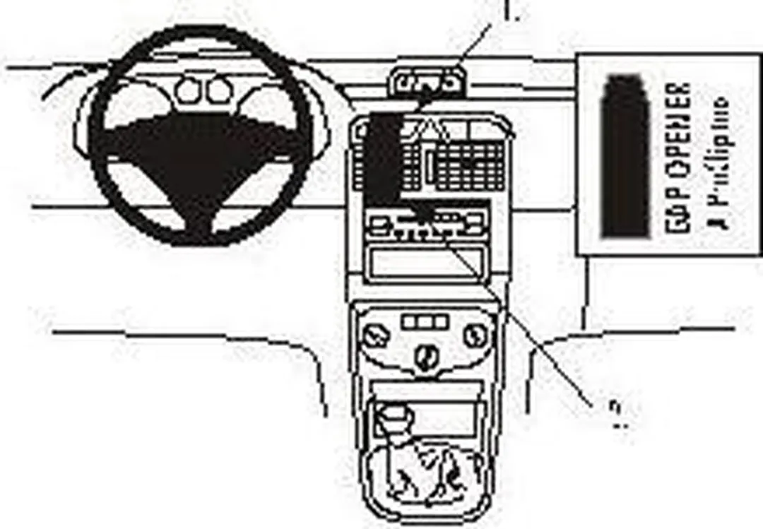 Brodit ProClip Peugeot 307 Center Mount 852920 - Zwart - afbeelding 6 van 6