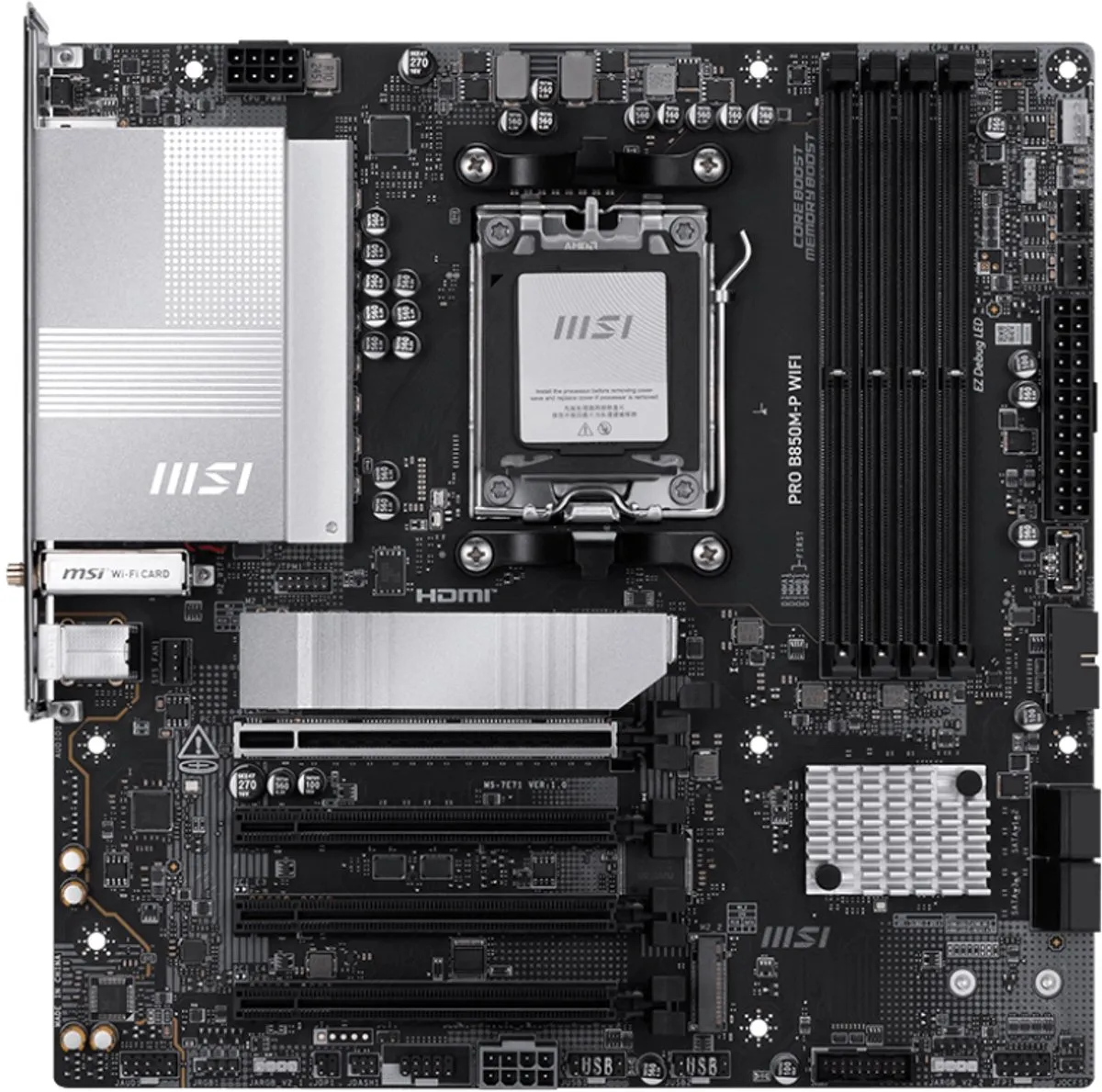 MSI PRO B850M-P WIFI moederbord - AM5 - microATX