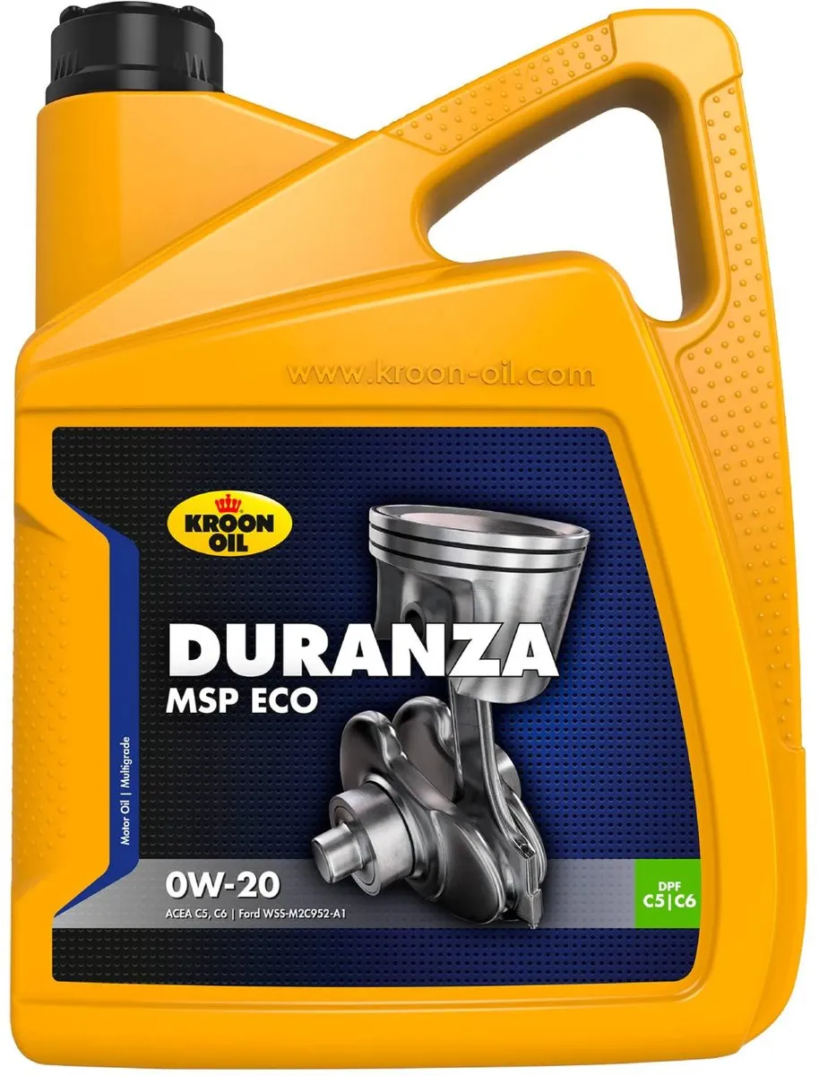 Kroon Oil Duranza MSP ECO 0W20 Motorolie 5L