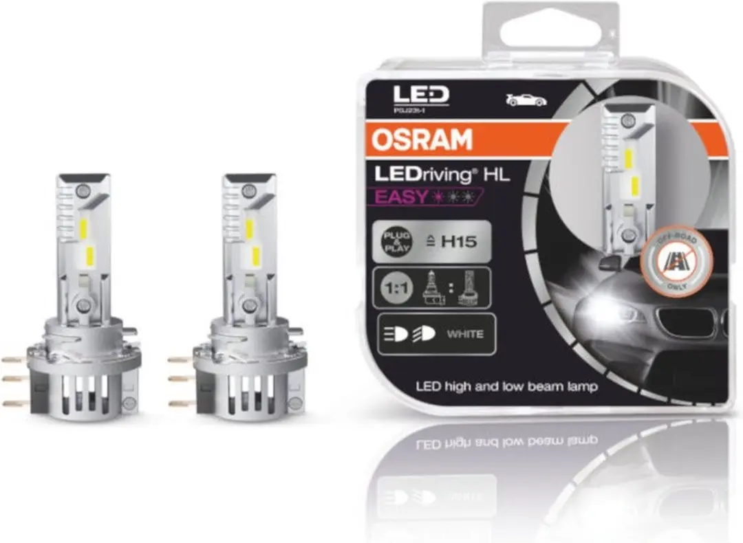 Osram LEDriving HL EASY H15 64176DWESY - 2 Stuks - Zwart