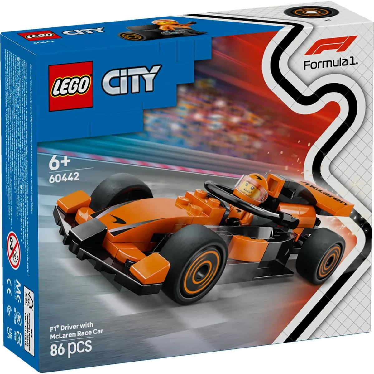 LEGO City F1 Coureur McLaren 60442 - 86 Stukken