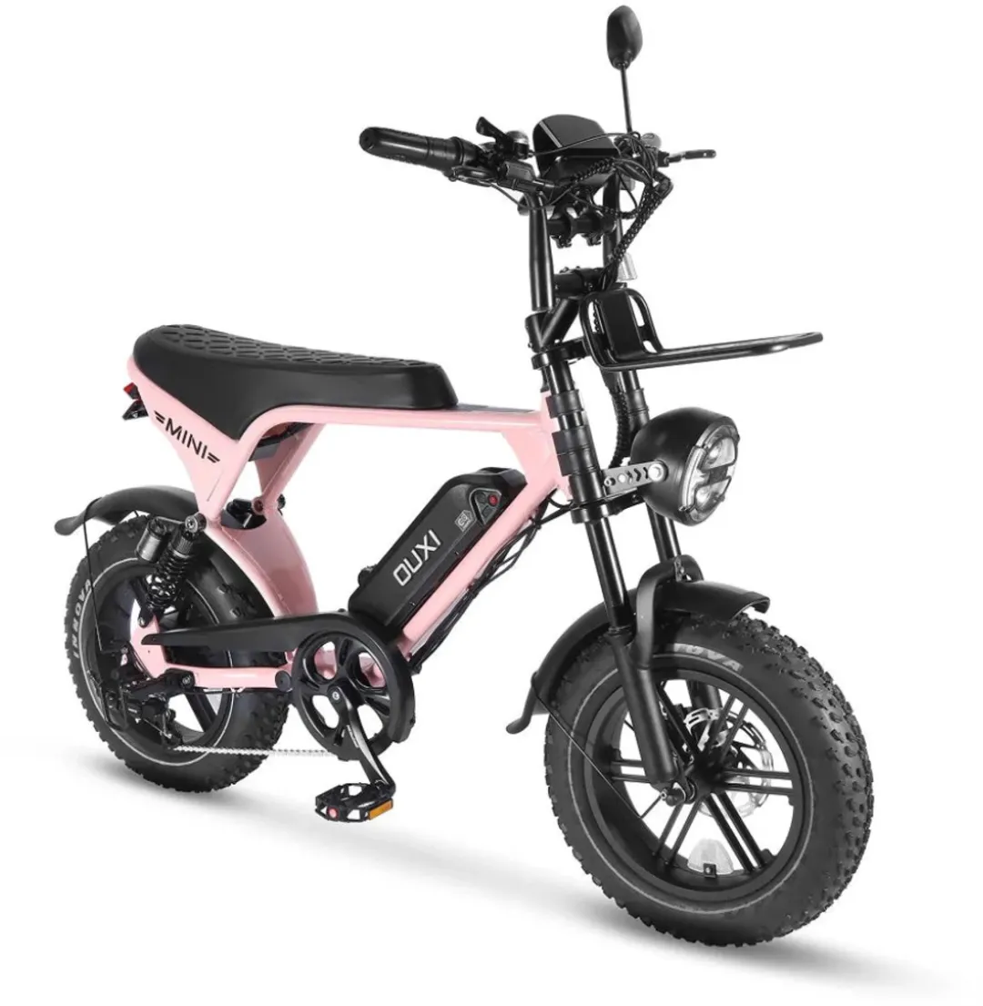 OUXI V8 Ultra Mini Fatbike 250W 7 Versnellingen - Roze