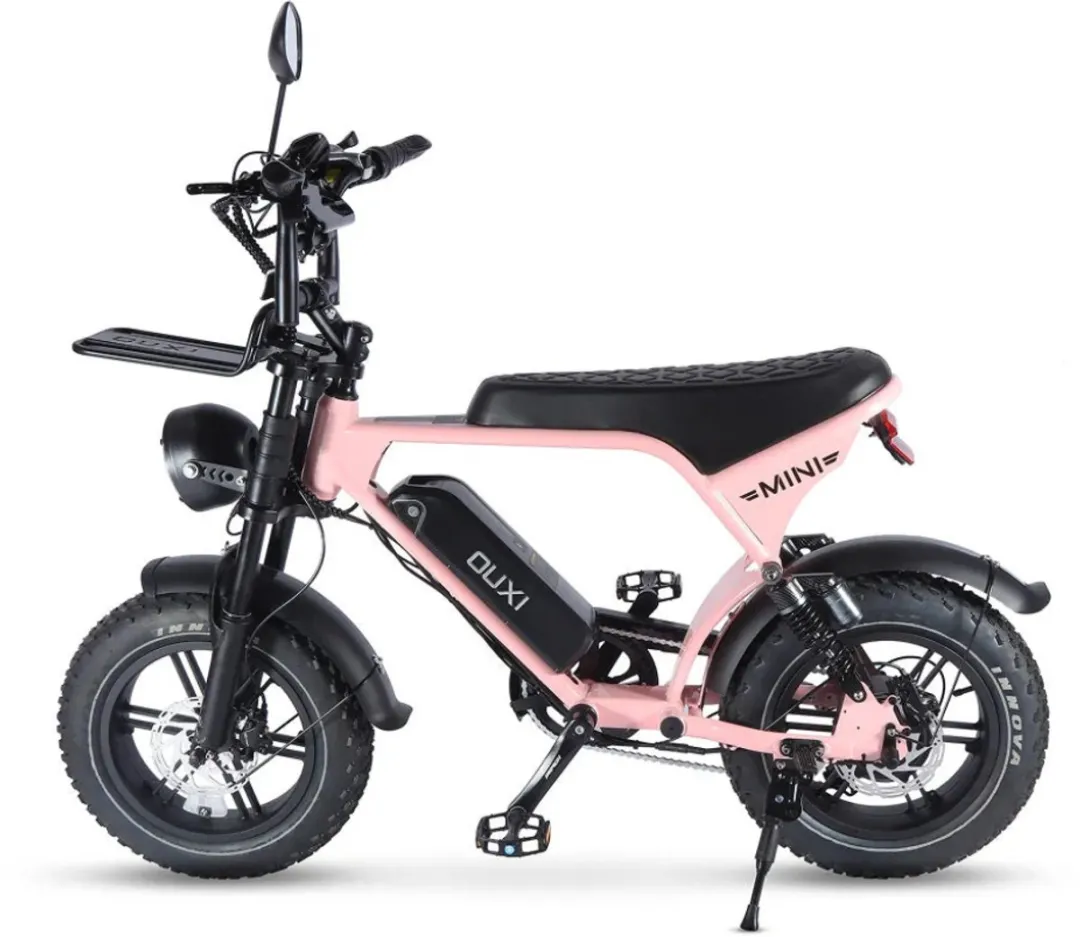 OUXI V8 Ultra Mini Fatbike 250W 7 Versnellingen - Roze