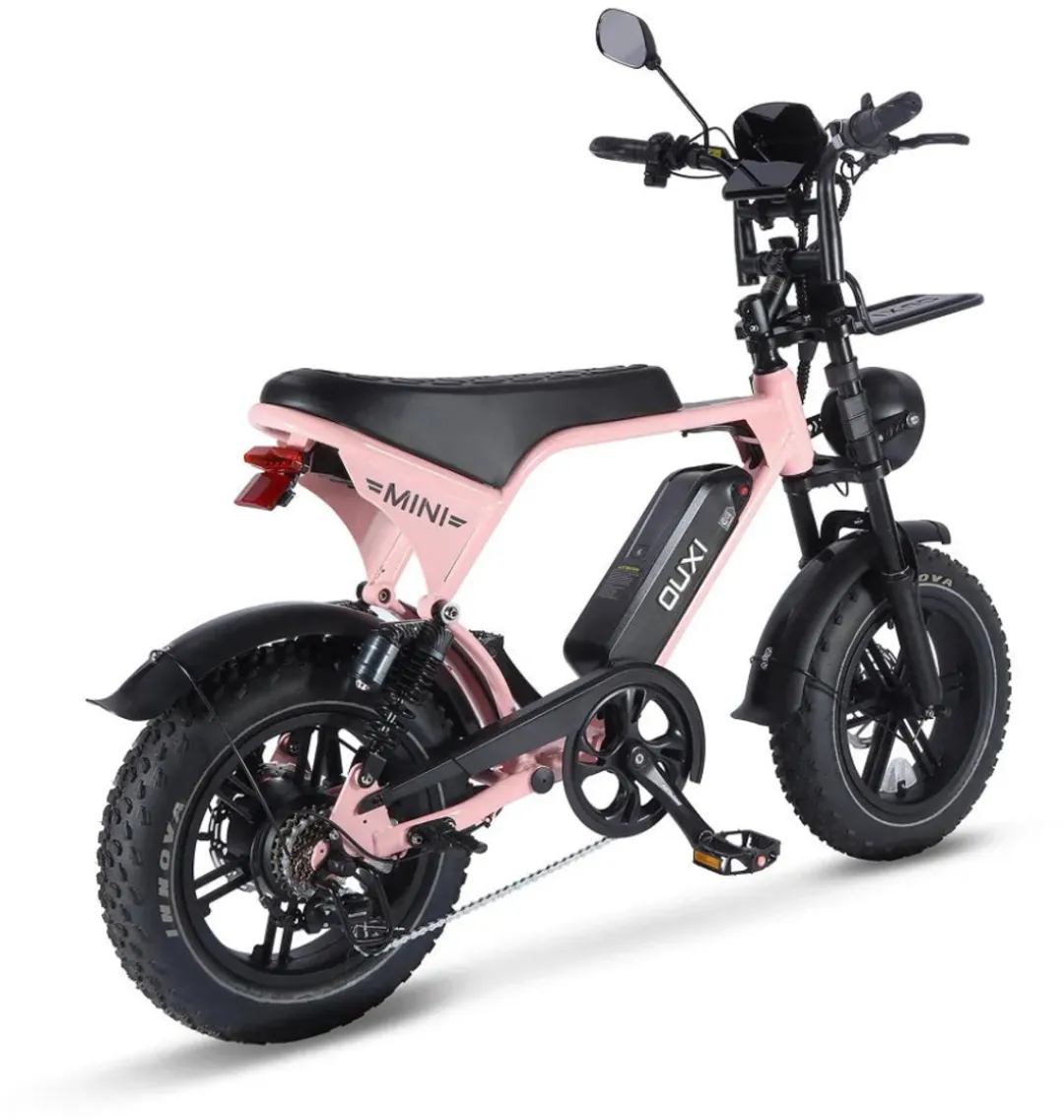 OUXI V8 Ultra Mini Fatbike 250W 7 Versnellingen - Roze