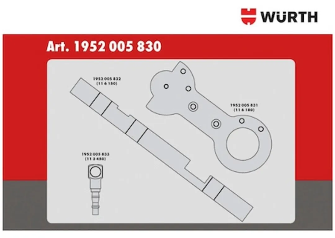Würth Set Timinggereedschap 3-delig - BMW VANOS 2.0-3.0 Benzine