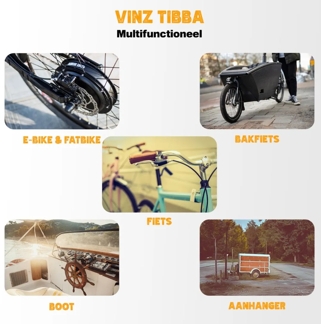 VINZ Tibba ART 2 Kettingslot 120cm - BIS606-120 - Zwart