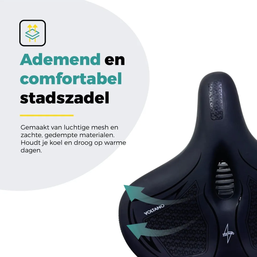 Voltano XXXL Fietszadel Cross - Zwart - afbeelding 6 van 6