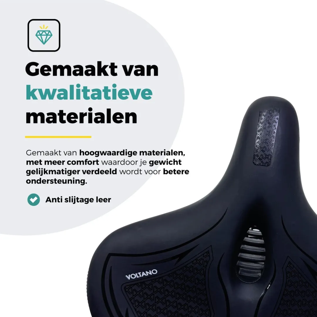 Voltano XXXL Fietszadel Cross - Zwart