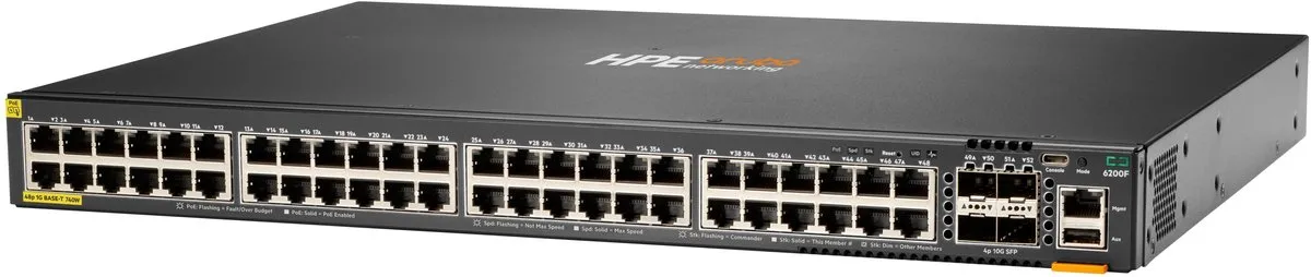 HP JL728B Switch - 48x PoE 176Gbps - Zwart - afbeelding 6 van 6