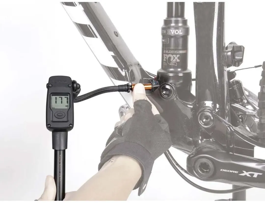 Topeak Pocket Shock Digital Minipomp - Zwart