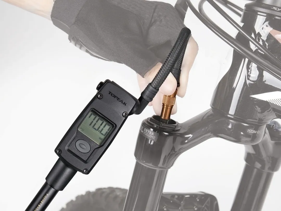 Topeak Pocket Shock Digital Minipomp - Zwart - afbeelding 6 van 6
