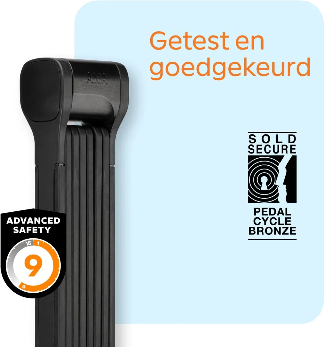 AXA Fold 130 Vouwslot - 130cm - Zwart
