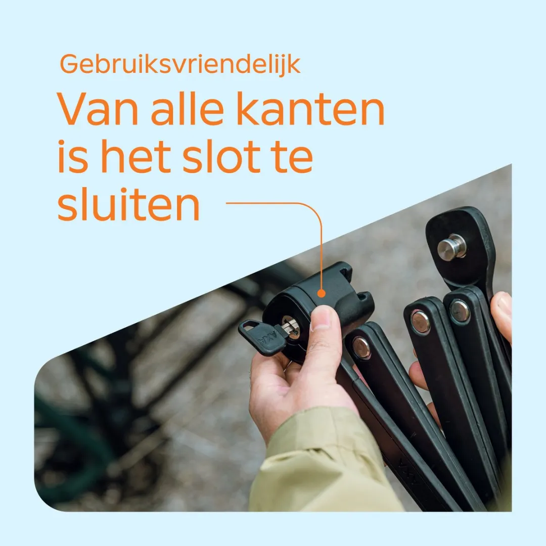 AXA Fold 130 Vouwslot - 130cm - Zwart