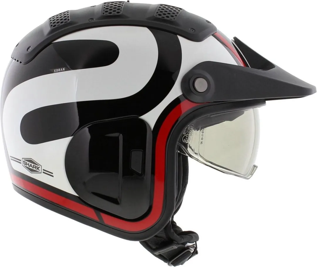 Shark X-Drak 2 Trial Helm Thrust-R XS - Glans zwart/wit/rood