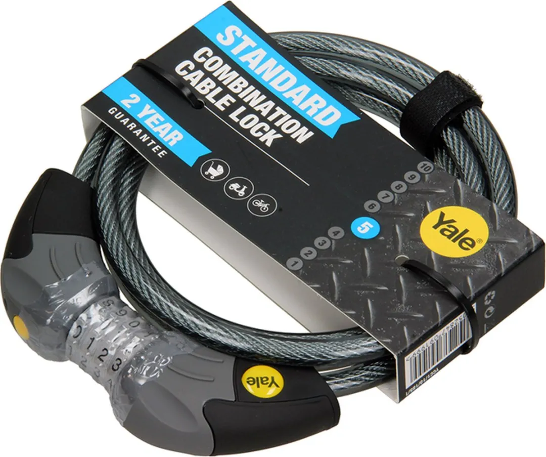 Yale Kabelslot Cijferslot 180cm - Zwart