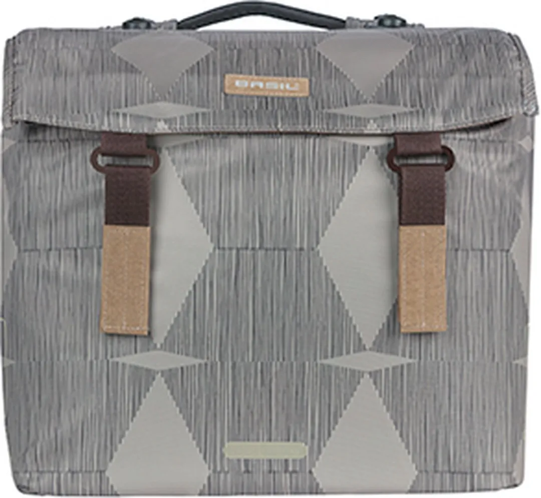 Basil Elegance Dubbele Fietstas MIK 40L - Gerecycled PET - Chateau Taupe - afbeelding 6 van 6